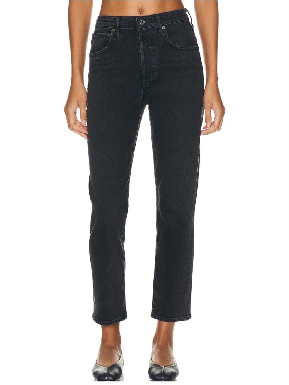 Agolde Riley Women's Button Fly Straight Jeans